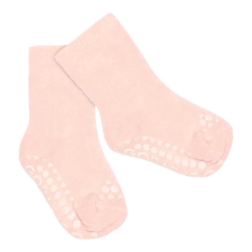 GoBabyGo Skridsikre Strømper Terry Bomuld - Soft Pink - 14/16