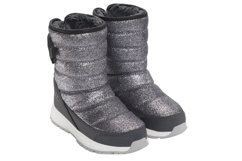 Viking Equip Glitter Warm WP Pull-on Vinterstøvle - Dark Grey - 26