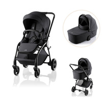 Britax Römer Rio Style Klapvogn Med Liggedel - Carbon Black