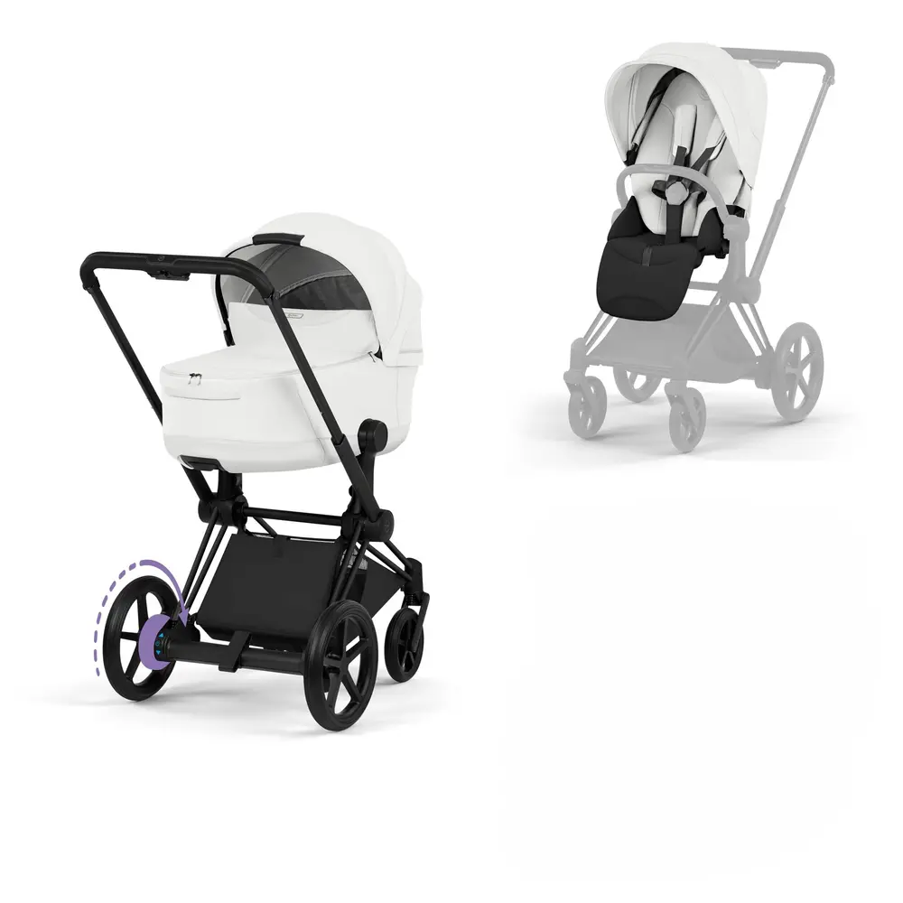 Cybex e-Priam Kombivogn Style Off White/Matt