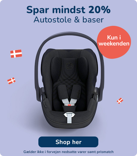 Spar mindst 20% på autostole og baser