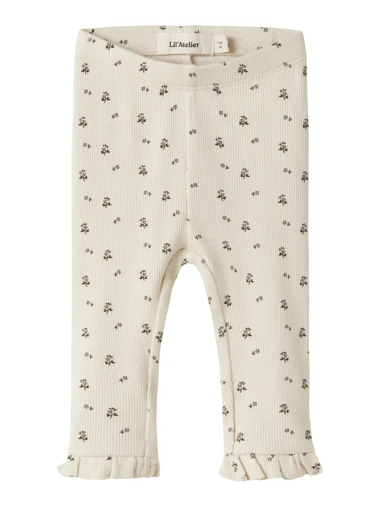 Lil' Atelier Lago Mer Slim Leggings - Turtledove - 80
