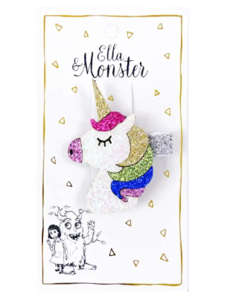 Hårclips Disco Unicorn