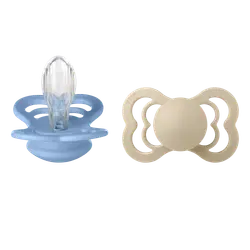 BIBS Supreme Sutter - Str. 2 - Symmetrisk - 2-pak - Vanilla/Sky