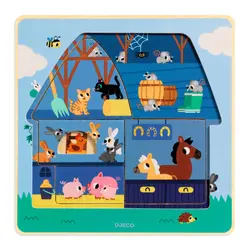 Djeco Puslespil - 3-lag - Hos Moo