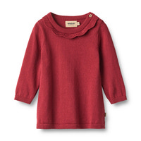 Wheat Nannie Strikkjole - Red Cherry