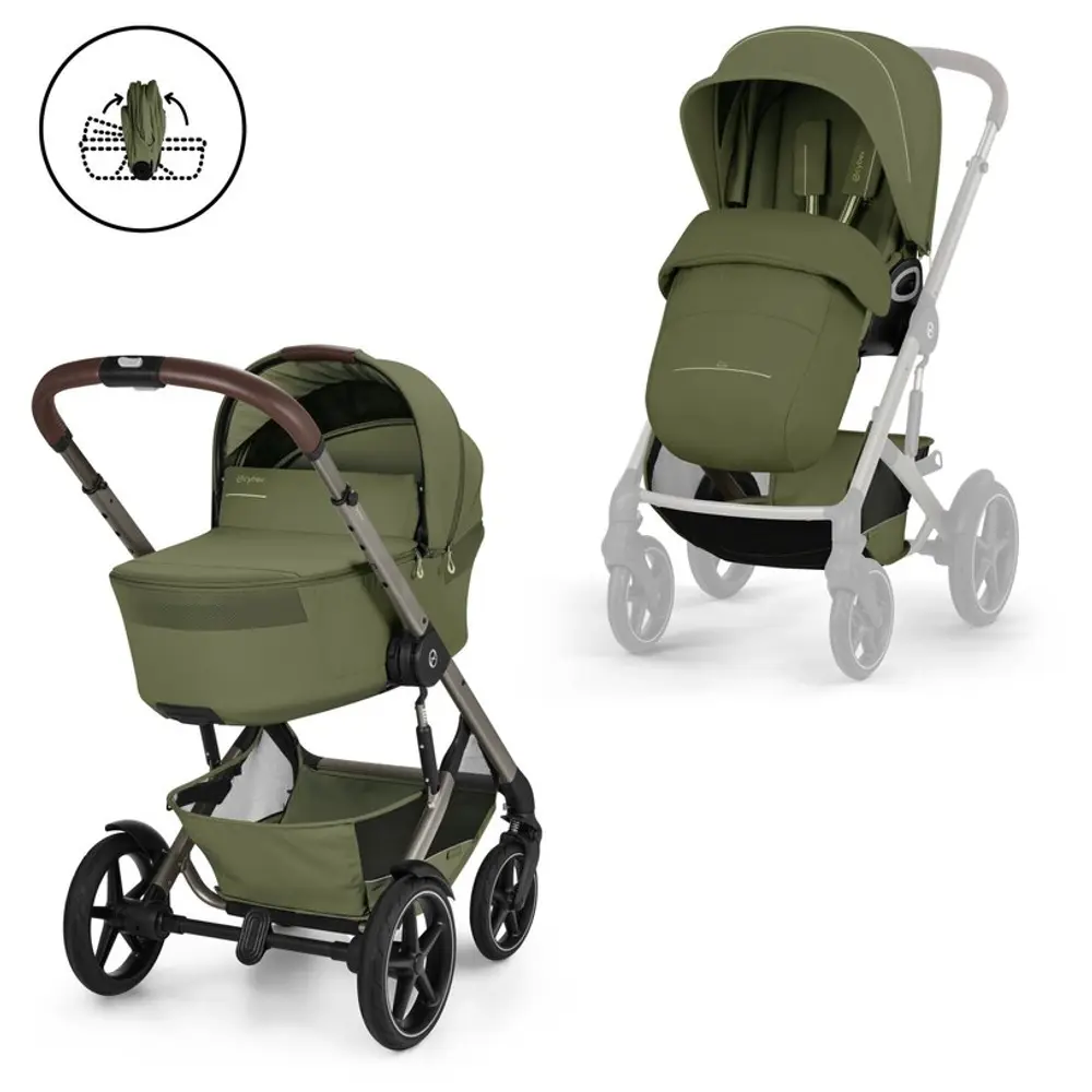 Cybex Talos S Lux Inkl. Foldbar Liggedel - Moss Green