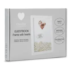 Vanilla Copenhagen Gæstebog - Ramme m. Hjerte - Hvid