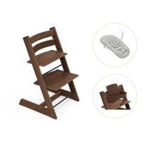 Tripp Trapp Højstol Eg Inkl. Newborn Sæt Og Babysæt - Warm Brown
