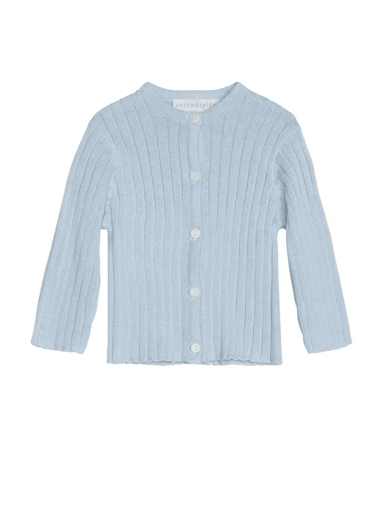 Serendipity Organics Rib Cardigan Lyseblå 80