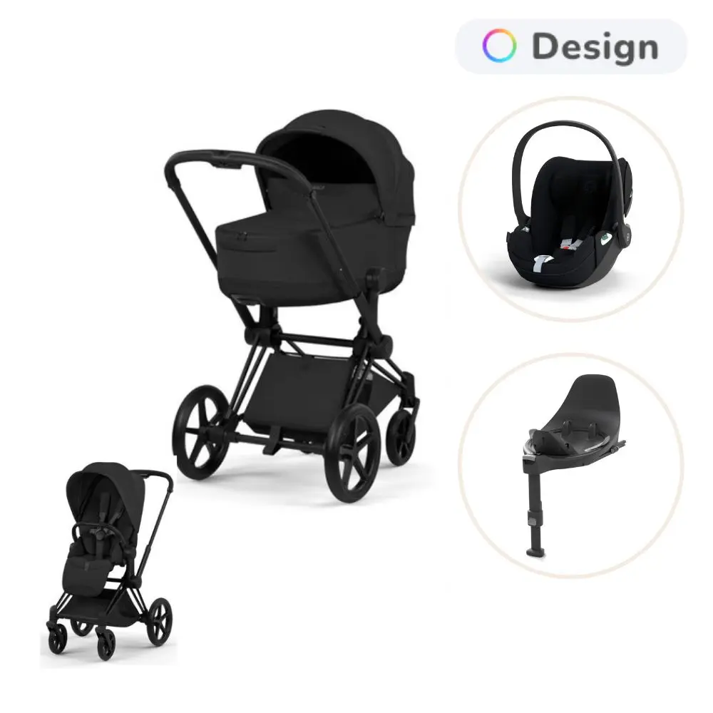 Cybex Priam Style Kombivogn inkl. Cloud T Plus og Base T - Sepia Black/Matt Black
