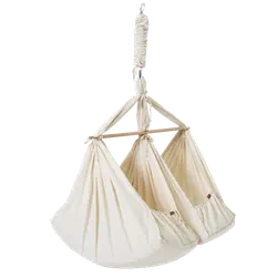 Membantu Premium Tvillinge Slyngevugge Økologisk Bomuld - Beige