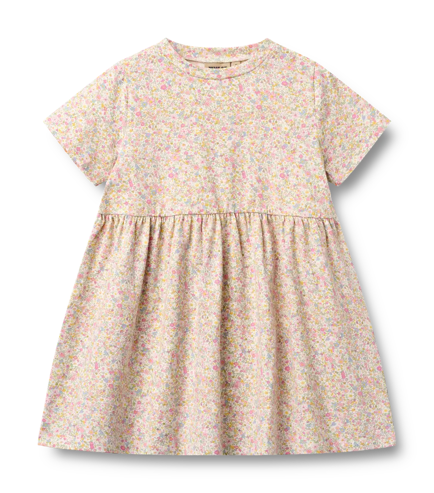 Anna Jersey Kjole - Blush Flower Meadow - 116