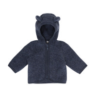 Jakke m. Ører Uld Fleece - Ombre Blue Melange