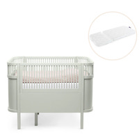 Baby & Jr. seng - Mist green med madras