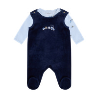 Fixoni Sæt m. Body og Velour Romper - Navy Blazer