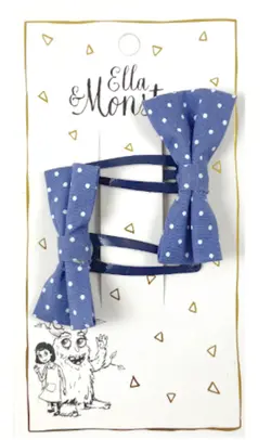 Hårclips Blue Butterfly Dot