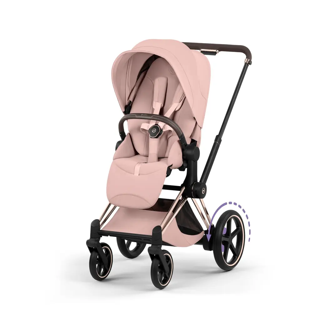 Cybex e-Priam Klapvogn Style Peach Pink/Rosegold
