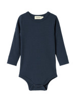 Plain Langærmet Body - Pilot navy
