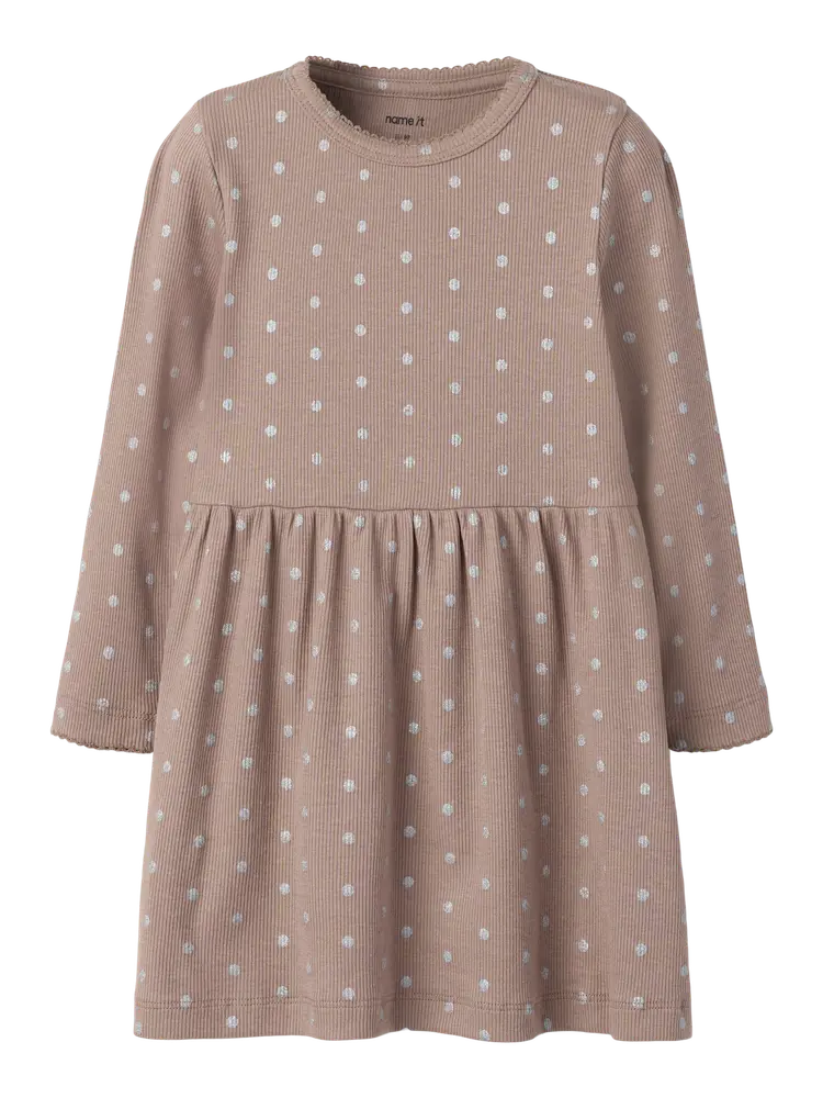Name It Lona Kjole - Taupe Gray - 80