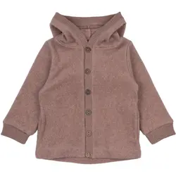 Bomuld Fleece Cardigan med hætte - BURLWOODME - 9 MDR.