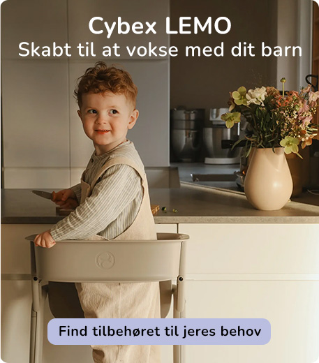 Cybex Lemo højstolen vokser med dit barn. Find stolen og det rette tilbehør her