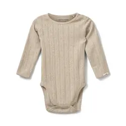 Sofie Schnoor Body l/æ - DicteSB - Beige m. hulmønster