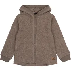 Bomuld Fleece Cardigan med hætte -  Melange Denver - 74