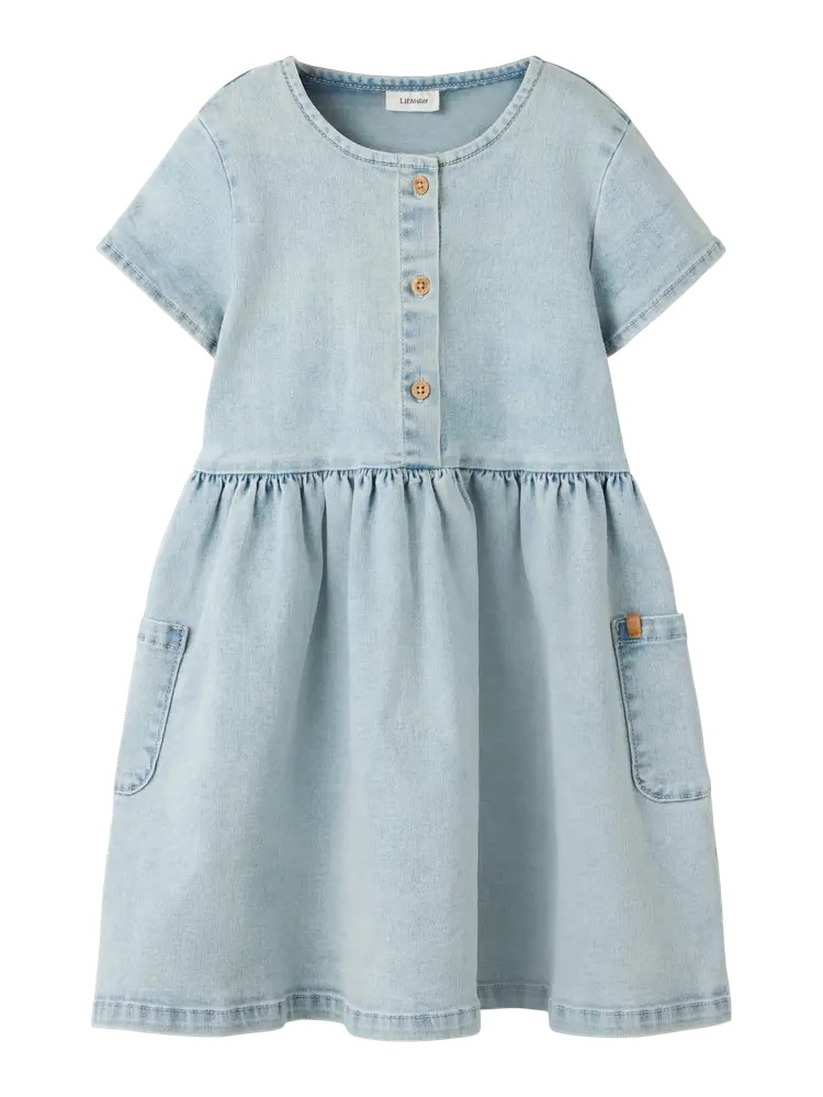 Frances Denim Kjole - Light Blue Denim - 92