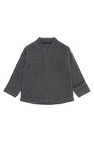 Bomuld Fleece Jakke - Anthracite Melange