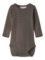 Name It Wang Uld Langærmet Body - Morel