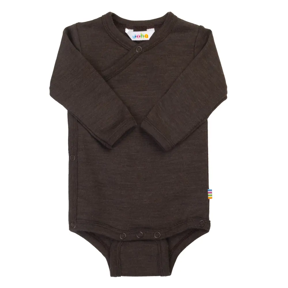 Joha Langærmet Wrap Body - Dark Brown - 40