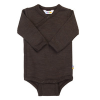 Joha Langærmet Wrap Body - Dark Brown