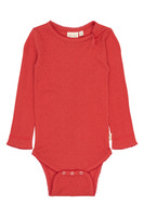 Suze Langærmet Pointelle Body - Molten Lava