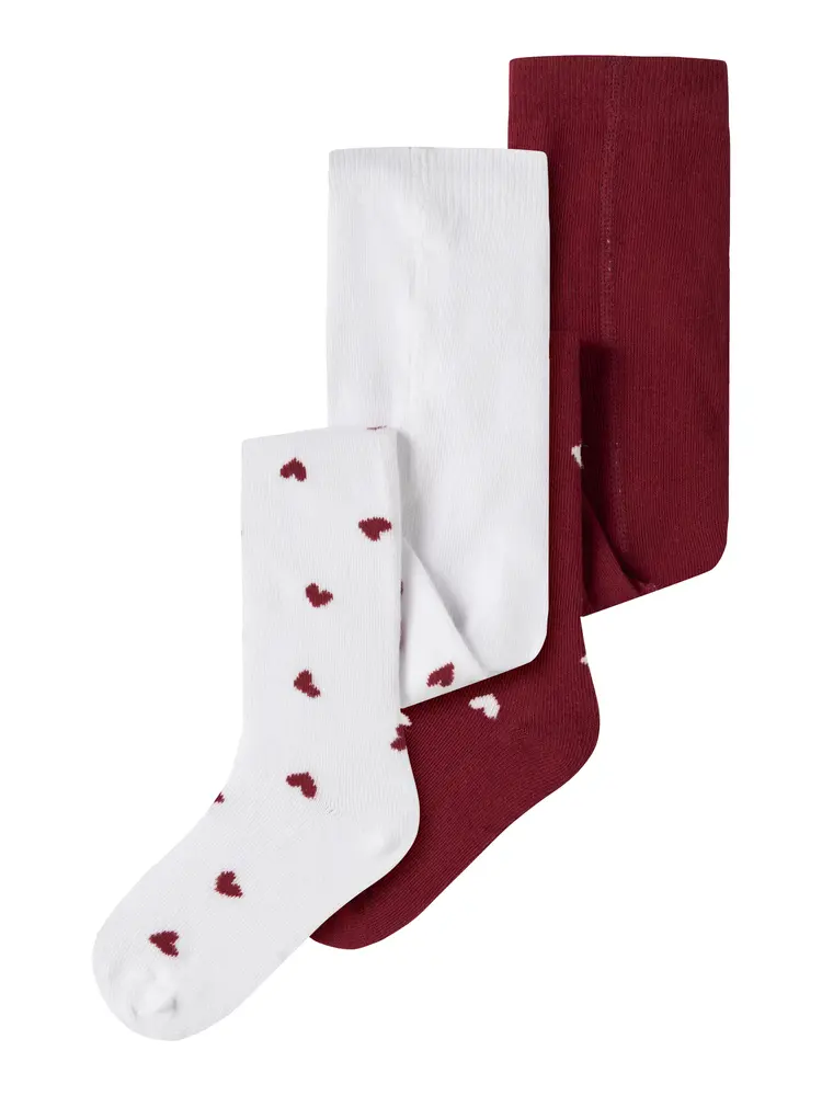 Name It Vichristmas Strømpebukser 2-Pak - Bright White - 86/92