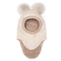 Huttelihut Elefanthue - Uld/Bomuld - 2-lags - Big Bear - Sand Me