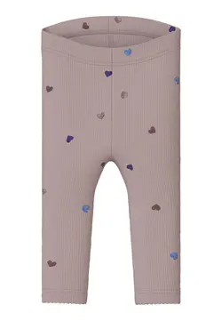 Name It Leggings - Rib - Noos - NbfNutti - Burnished Lilac m. Hj
