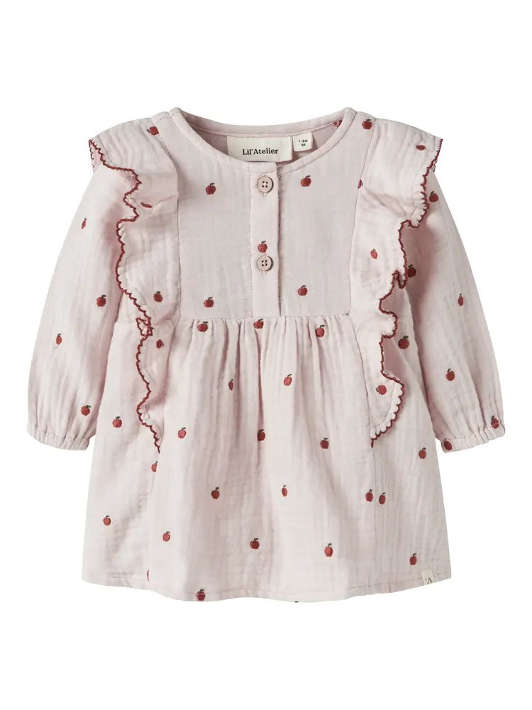Lil' Atelier Kamma Langærmet Body Kjole - Hushed Violet - 80