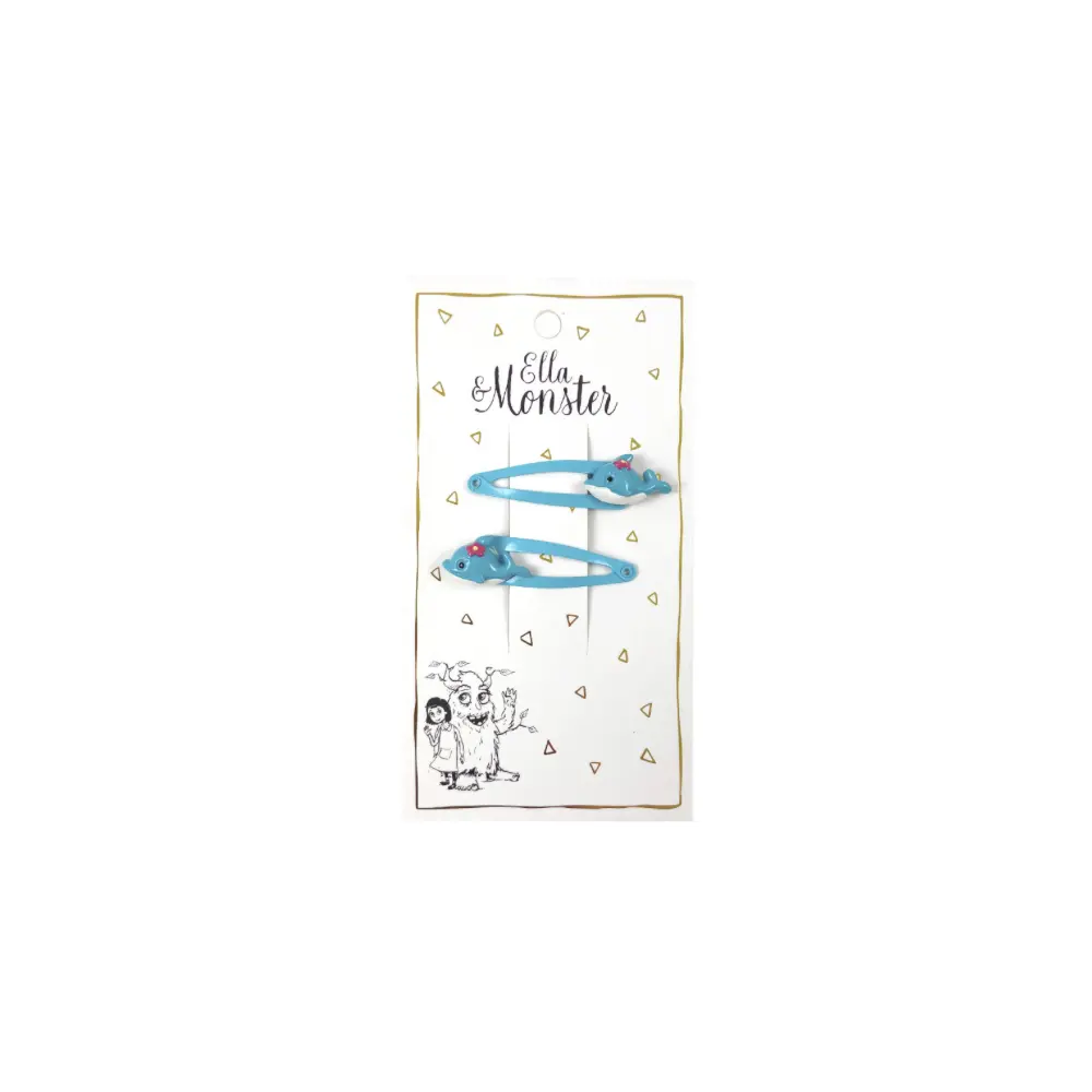 Hårclips Turuise Dolphin