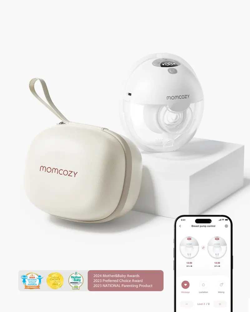 Momcozy M5 Smart Dobbelt Bærbar Brystpumpe - Grey