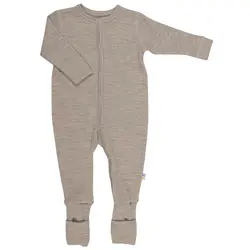 Joha Ulddragt Sesam Melange Med Trykknapper i Merinould - Str. 100cm (98/104cm)