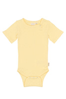 Suze Kortærmet Pointelle Body - Mellow Yellow