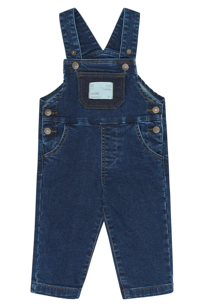 Petit Piao Gelm Denim Smækbukser - Blue Denim - 68 CM