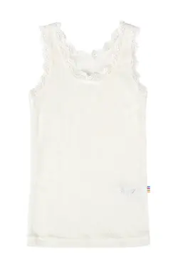 Offwhite uld/silke undertrøje (120 cm)