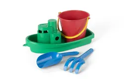 Sandsæt med grøn båd RECYCLED