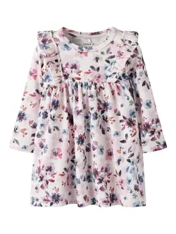 NAME IT Langærmet Flæse Kjole Kayla Calcite