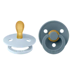 BIBS Colour Sutter - 2-pak - Str. 1 - Symmetrisk - Baby Blue/Pet