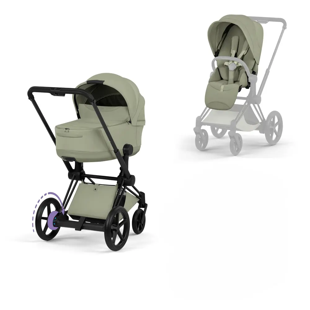 Cybex e-Priam Kombivogn - Style - Sage Green/Matt Black