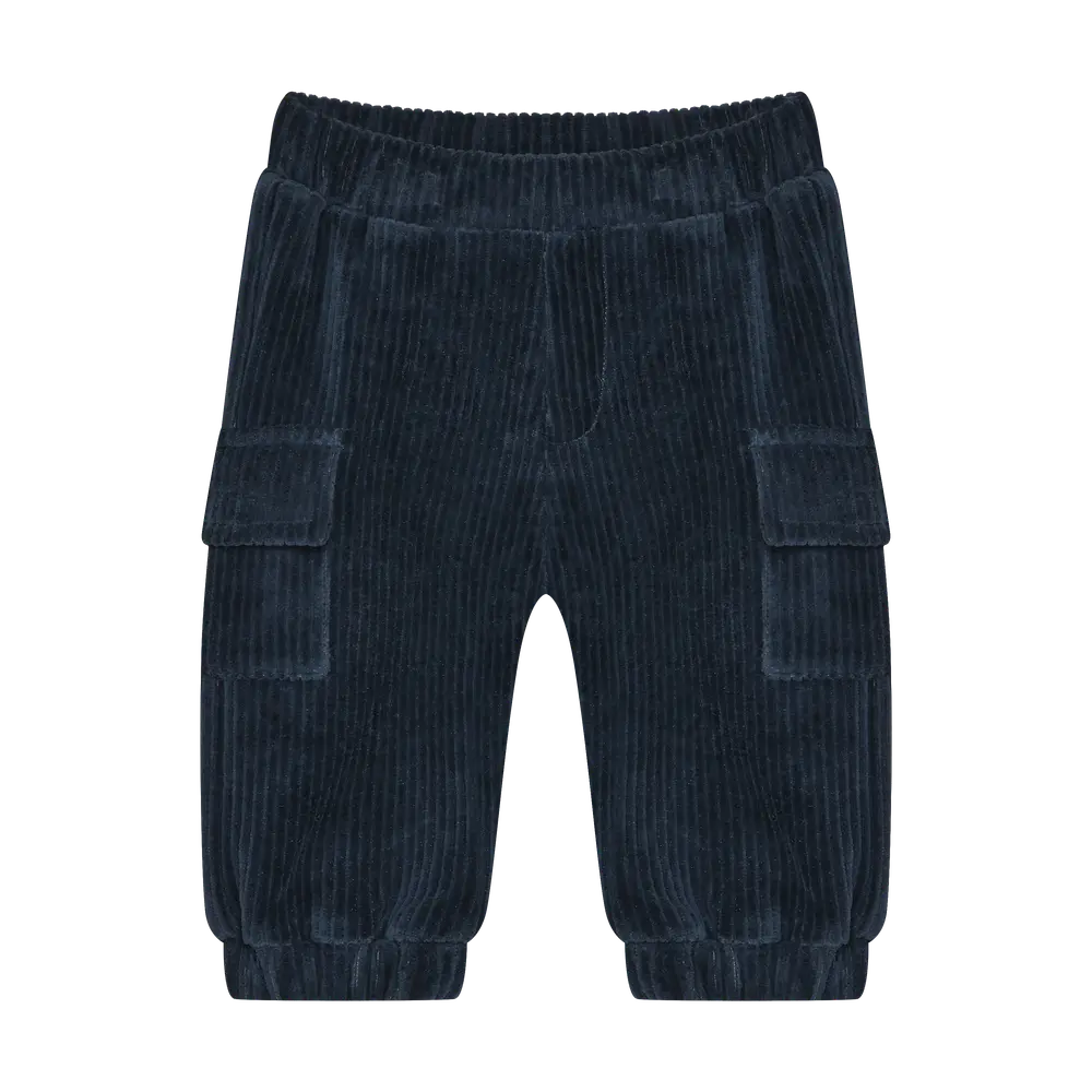 Minymo Velour Bukser - Midnight Navy - 68