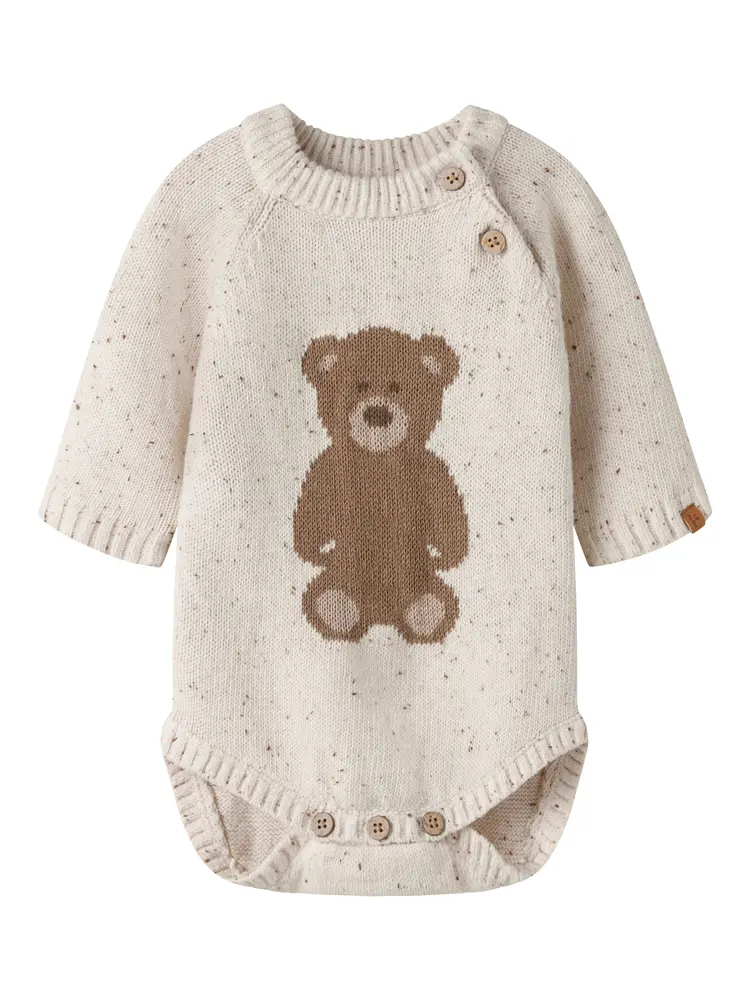 Lil' Atelier Galto Ria Langærmet Body - Turtledove - 80